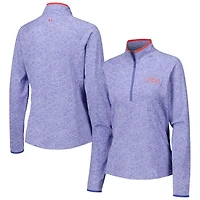 T-shirt de championnat Valspar bleu clair Under Armour pour femmes et haut vert Shellrix Raglan à quart zip