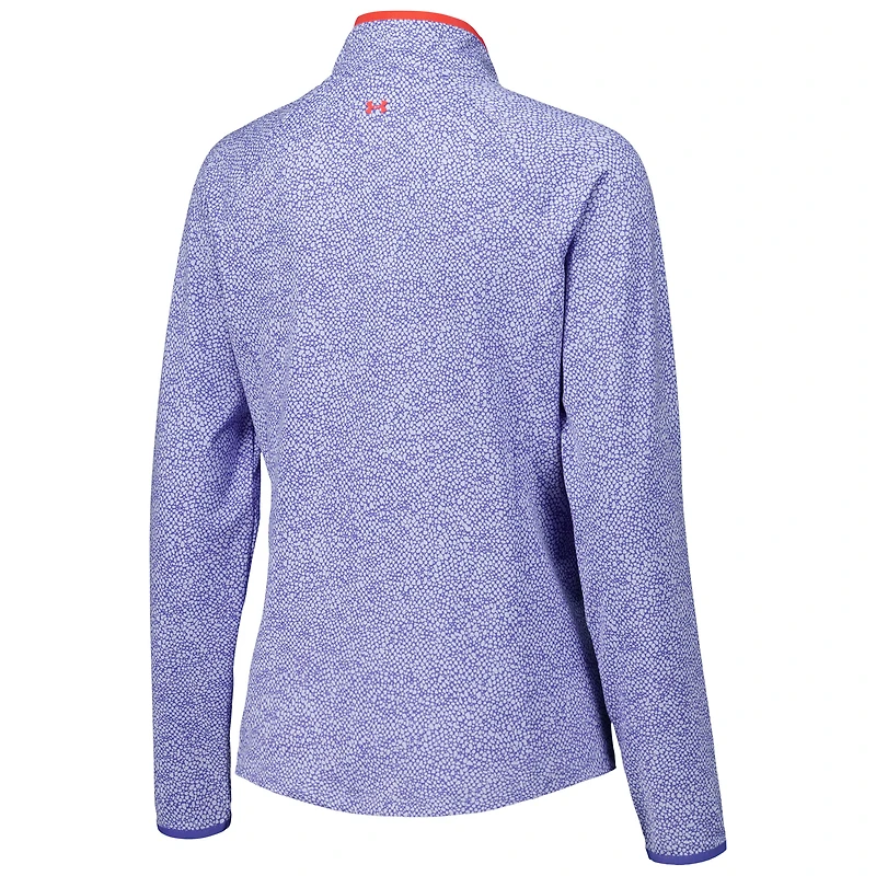 T-shirt de championnat Valspar bleu clair Under Armour pour femmes et haut vert Shellrix Raglan à quart zip
