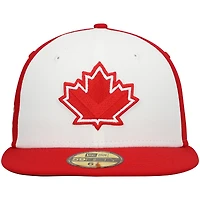 Men's New Era White Vancouver Canadians Authentic Collection Team Alternate 59FIFTY Fitted Hat