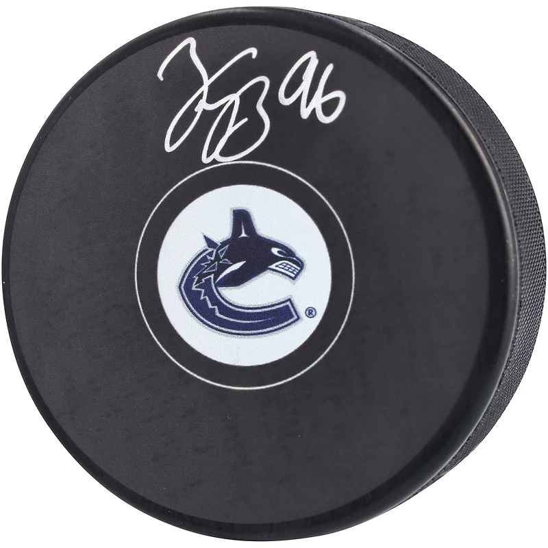 Andrei Kuzmenko Vancouver Canucks Rondelle de hockey autographiée