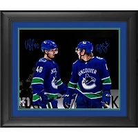 Brock Boeser & Elias Pettersson Vancouver Canucks Framed Autographed 16" x 20" Spotlight Photograph