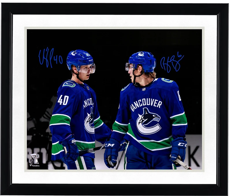 Brock Boeser & Elias Pettersson Vancouver Canucks Multi-Signed 16" x 20" Spotlight Photograph