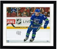 Brock Boeser Vancouver Canucks Autographed 16" x 20" Jersey Skating Photograph