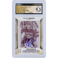 Brock Boeser Vancouver Canucks Autographed 2017-18 Upper Deck The Cup Rookie Masterpieces Magenta Printing Plate #92 #1/1 CGC Fanatics Witnessed Authenticated 9.5/10 Rookie Card