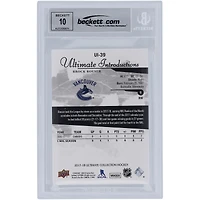 Carte de recrue autographiée 2017-18 Upper Deck Ultimate Collection Ultimate Introductions #UI-39 Beckett Fanatics Witnessed Authenticated 10 Rookie Card de Brock Boeser Vancouver Canucks