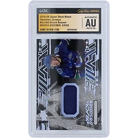 Brock Boeser Vancouver Canucks Autographed 2019-20 Upper Deck Black Obsidian Jersey Blue Relic #OJ-BO CGC Fanatics Witnessed Authenticated Auto 10 Card