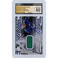 Brock Boeser Vancouver Canucks autographié 2019-20 Upper Deck Black Obsidian Jersey Green Relic #OJ-BO CGC Fanatics Witnessed Authenticated Auto 10 Card