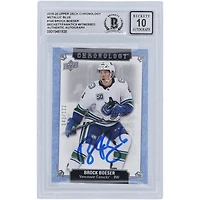 Carte autographiée Upper Deck Chronology #146 #/122 de Brock Boeser Vancouver Canucks 2019-20 authentifiée Beckett Fanatics Witnessed 10