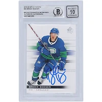 Carte autographiée 2019-20 Upper Deck SP authentique n° 45 Beckett Fanatics Witnessed Authenticated 10 de Brock Boeser Vancouver Canucks