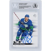 Carte autographiée Upper Deck SP authentique n° 45 Beckett Fanatics 2019-20 des Canucks de Vancouver par Brock Boeser