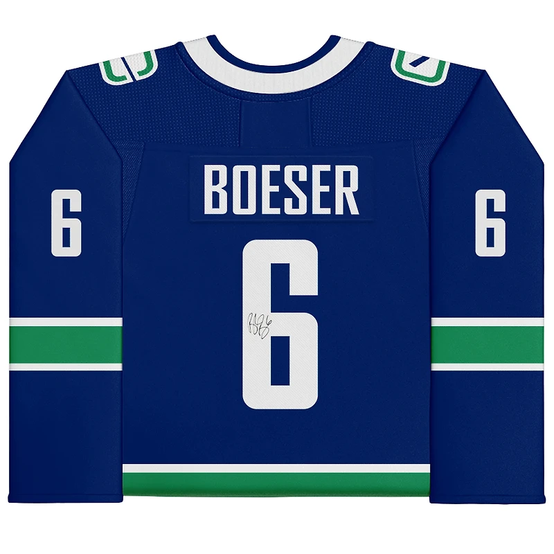 Maillot Adidas authentique bleu autographié par Brock Boeser des Vancouver Canucks modèle 2019