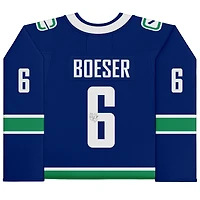 Maillot Adidas authentique bleu autographié par Brock Boeser des Vancouver Canucks modèle 2019