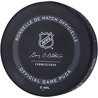 Rondelle de jeu officielle autographiée par Brock Boeser des Canucks de Vancouver, modèle 2021