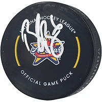 Rondelle de jeu officielle autographiée par Brock Boeser des Canucks de Vancouver pour le match des étoiles de la LNH 2024
