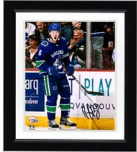 Brock Boeser Vancouver Canucks Autographed 8" x 10" Blue Jersey Celebration Photograph