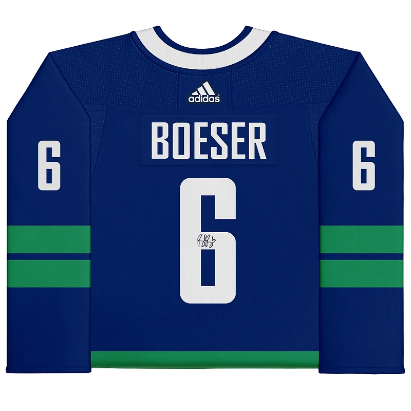 Brock Boeser Vancouver Canucks Autographié Bleu Alternatif Adidas Authentique Maillot