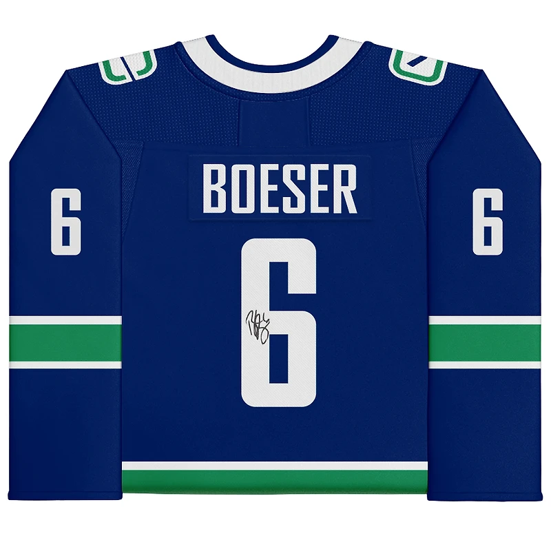 Brock Boeser Vancouver Canucks Autographed Blue Fanatics Breakaway Jersey
