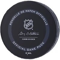 Rondelle de match officielle autographiée par Brock Boeser des Canucks de Vancouver avec l'inscription « 300th NHL Game 2/24/22 »