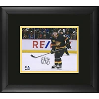 Brock Boeser Vancouver Canucks Framed Autographed 8" x 10" Black Jersey Skating Photograph