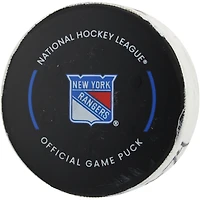 Brock Boeser Vancouver Canucks Game-Used Goal Puck vs. New York Rangers on March 22, 2025