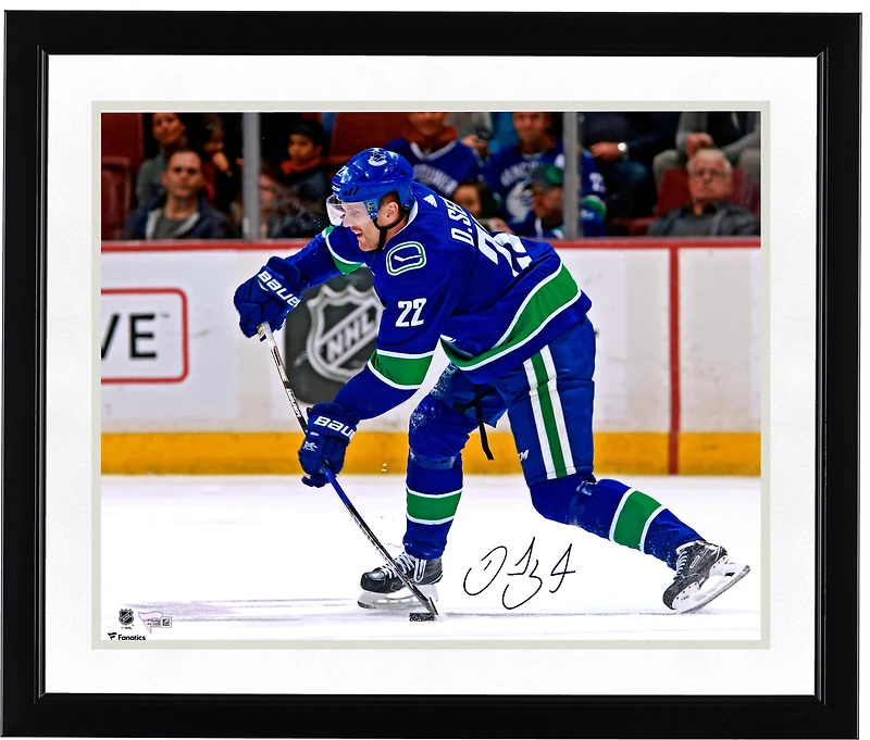 Daniel Sedin Vancouver Canucks Autographed 16" x 20" Blue Jersey Shooting Photograph