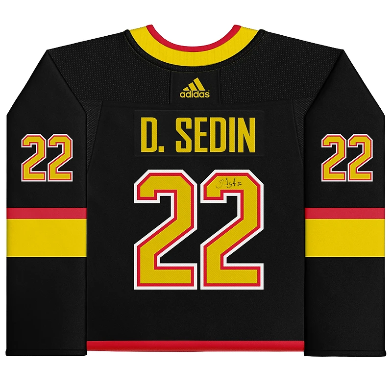 Daniel Sedin Vancouver Canucks Autographed Black Alternate adidas Authentic Jersey