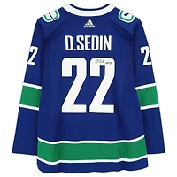 Daniel Sedin Vancouver Canucks Autographed Blue Adidas Authentic Jersey with "HOF 2022" Inscription