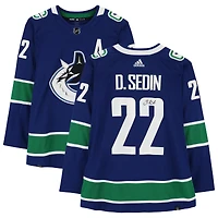 Daniel Sedin Vancouver Canucks Autographed Blue Adidas Authentic Jersey