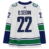 Daniel Sedin Vancouver Canucks Autographed White Adidas Authentic Jersey