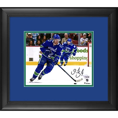 Daniel Sedin Vancouver Canucks Framed Autographed 8" x 10" Blue Jersey Skating Photograph