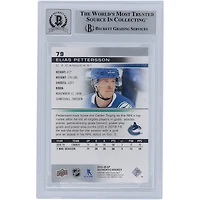 Carte autographiée 2019-20 Upper Deck SP Authentic #79 Beckett Fanatics Witnessed Authenticated 10 des Canucks de Vancouver d'Elias Pettersson