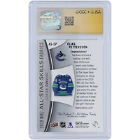Carte autographiée Upper Deck SP 2019-2020 des Canucks de Vancouver, tissu bleu NHL All-Star Skills Relic #AS-EP, carte Auto 10 authentifiée CGC Fanatics Witnessed