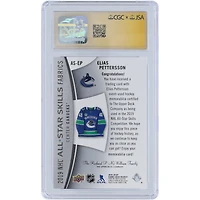 Carte autographiée Upper Deck SP 2019-2020 des Canucks de Vancouver, relique verte des compétences des étoiles de la LNH #AS-EP, carte Auto 10 authentifiée par les fanatiques de CGC