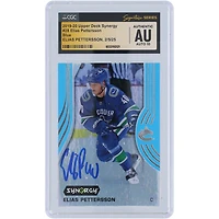 Elias Pettersson Vancouver Canucks Autographed 2019-20 Upper Deck Synergy Blue #28 CGC Fanatics Witnessed Authenticated Auto 10 Card