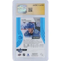 Carte autographiée 2019-20 Upper Deck Synergy Blue #28 des Canucks de Vancouver par Elias Pettersson, carte autographe authentifiée CGC Fanatics Witnessed Auto 10