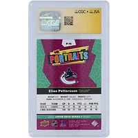 Carte autographiée 2020-21 Upper Deck Series 1 Portraits #P-16 CGC Fanatics Witnessed Authenticated Auto 10 des Canucks de Vancouver