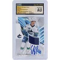 Maillots de match Upper Deck SP 2020-21 autographiés par Elias Pettersson des Canucks de Vancouver, relique argent n° 10, carte authentifiée par les fanatiques de CGC