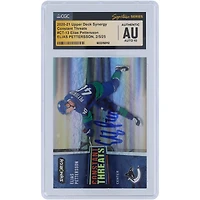 Carte autographiée 2020-21 Upper Deck Synergy Constant Threats #CT-13 des Canucks de Vancouver par Elias Pettersson, fanatiques de la CGC, authentifiée et témoin de la carte Auto 10