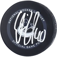 Rondelle de match officielle autographiée par Elias Pettersson des Canucks de Vancouver, saison 2021
