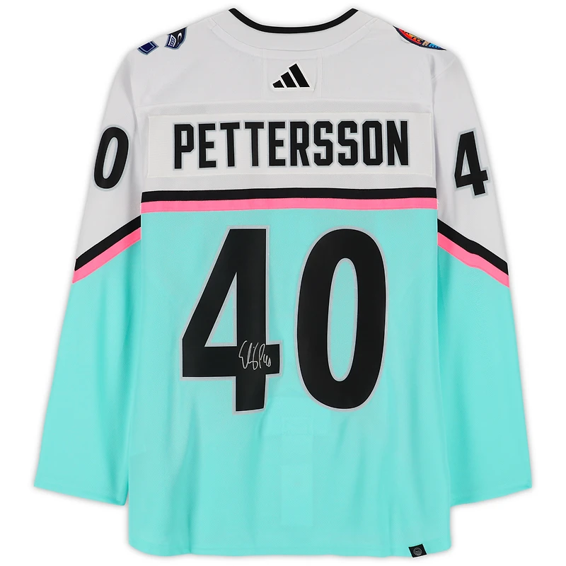 Maillot Adidas authentique autographié par Elias Pettersson des Vancouver Canucks pour le match des étoiles de la LNH 2023