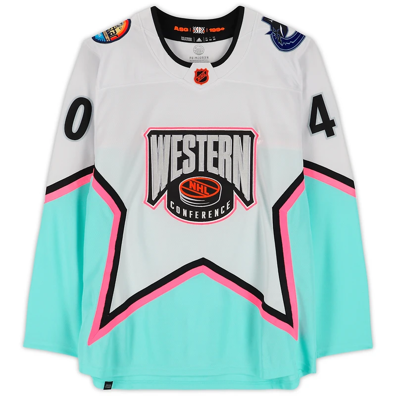 Maillot Adidas authentique autographié par Elias Pettersson des Vancouver Canucks pour le match des étoiles de la LNH 2023