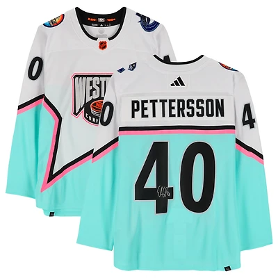 Elias Pettersson Vancouver Canucks Autographed 2023 NHL All-Star Game Adidas Authentic Jersey 