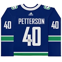 Elias Pettersson Vancouver Canucks Maillot Authentique Adidas Bleu Autographié