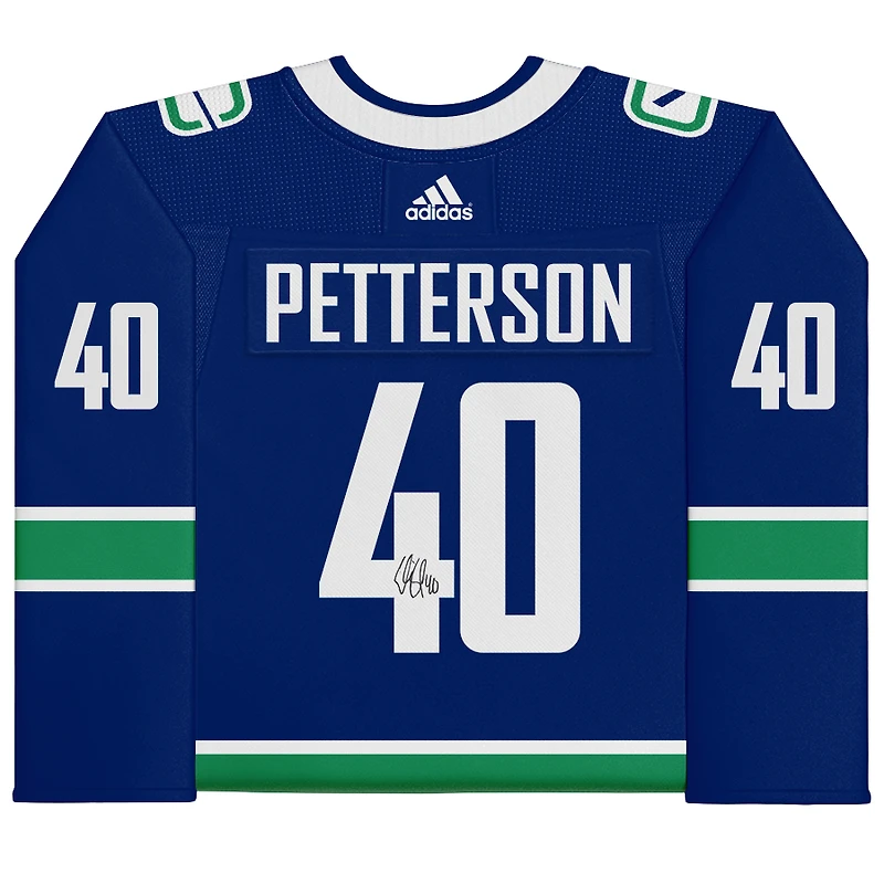 Elias Pettersson Vancouver Canucks Autographed Blue Adidas Authentic Jersey