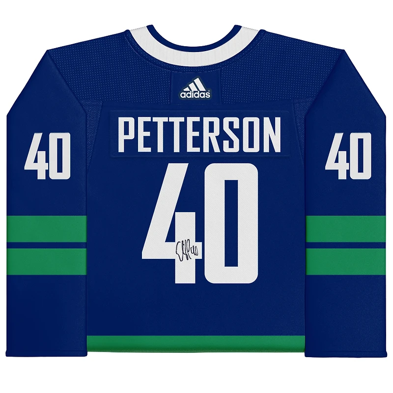 Elias Pettersson Vancouver Canucks Autographed Blue Alternate Adidas Authentic Jersey