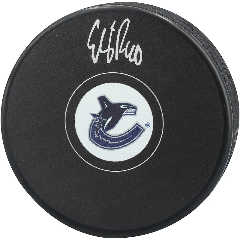 Elias Pettersson Vancouver Canucks Autographed Logo Puck