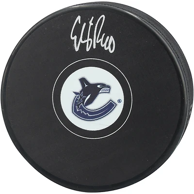 Elias Pettersson Vancouver Canucks Autographed Logo Puck