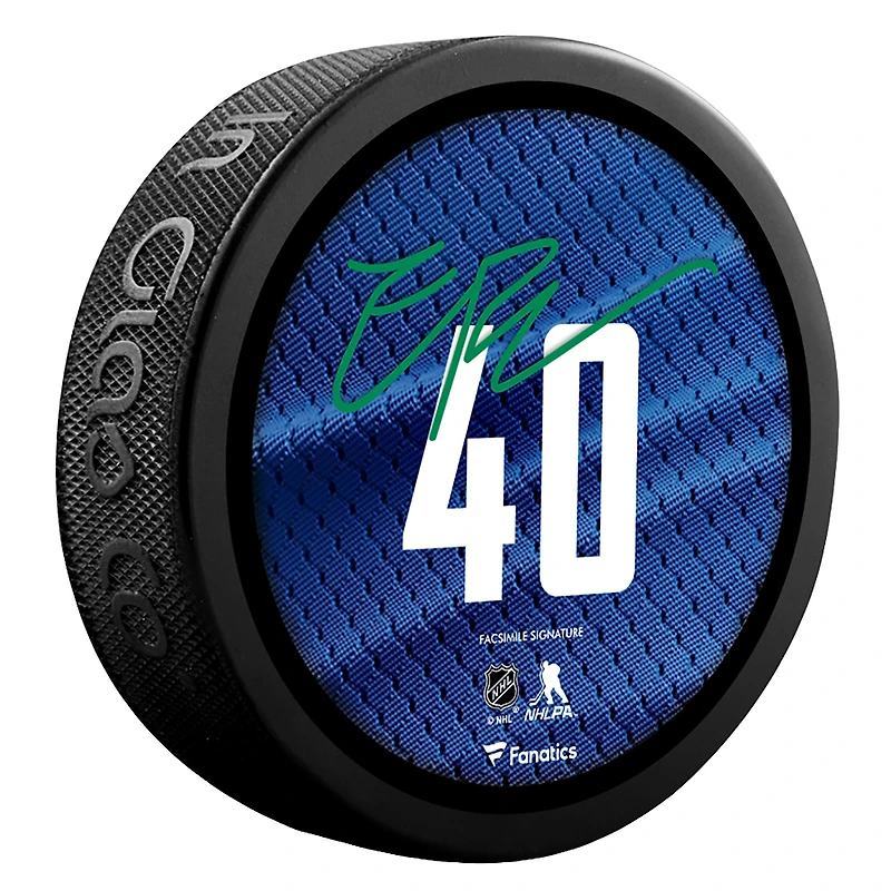 Rondelle de hockey non signée Fanatics Exclusive Player des Canucks de Vancouver d'Elias Pettersson - Édition limitée à 1 000 exemplaires