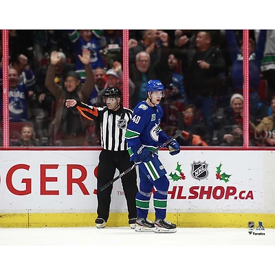 Elias Pettersson Vancouver Canucks Unsigned Goal Celebration Photograph