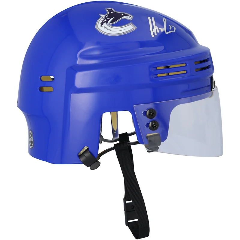 Filip Hronek Vancouver Canucks Autographed Blue Mini Helmet